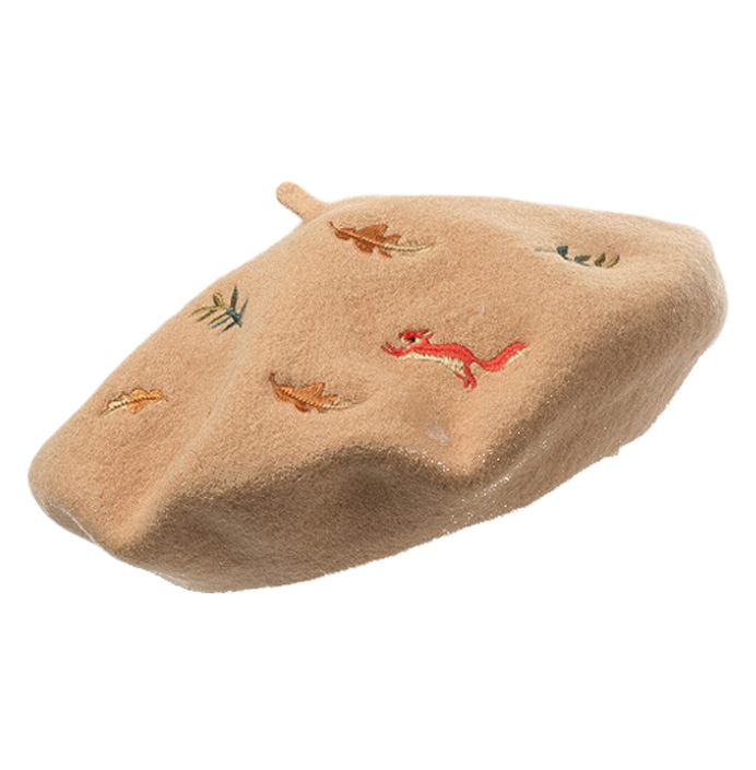 EMBROIDERY BERET HAT